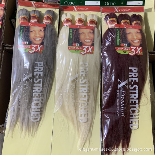 Synthetic Hair Super Jumbo Braids Hair Yaki Texture Synthetic braid Expression Tone Jumbo Braiding Hair Extensions for Woman